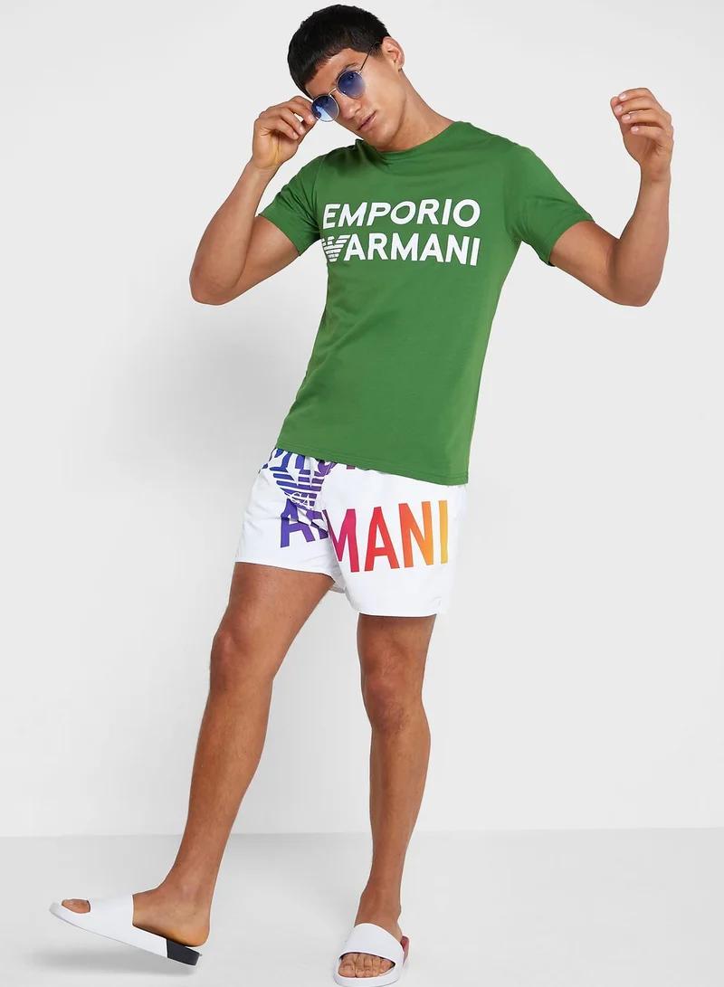 EMPORIO ARMANI Logo Swim Shorts