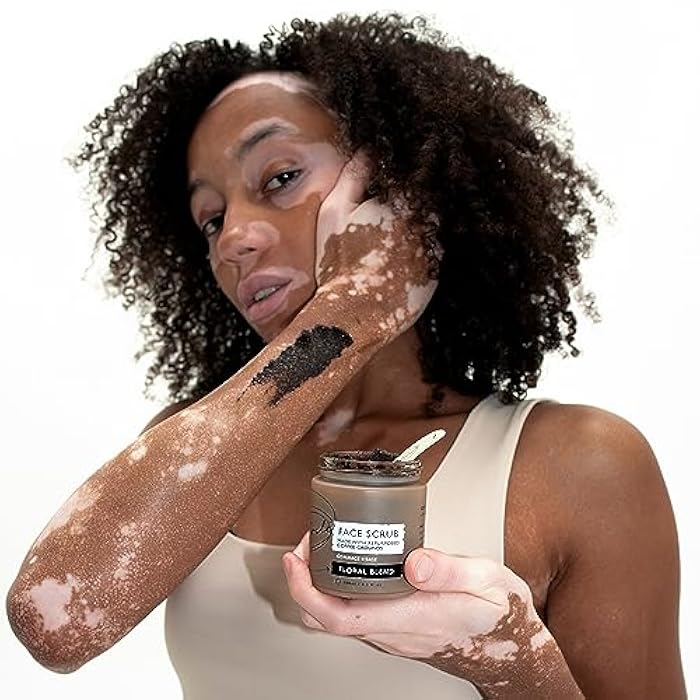 UpCircle Coffee Face Scrub - Floral Blend For Sensitive Skin 3.5oz - Chamomile, Shea Butter, Coconut + Rosehip Oil - Natural, Vegan Face Exfoliator For Soft, Smooth Skin - Image 4