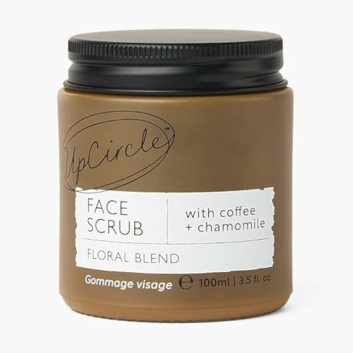 UpCircle Coffee Face Scrub - Floral Blend For Sensitive Skin 3.5oz - Chamomile, Shea Butter, Coconut + Rosehip Oil - Natural, Vegan Face Exfoliator For Soft, Smooth Skin - Image 1