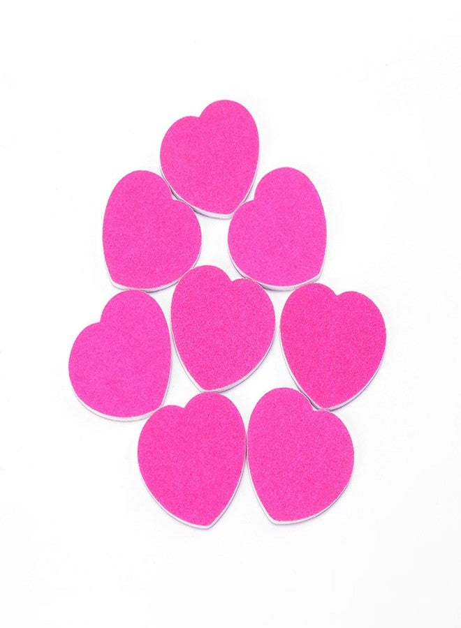 Hilsayum 50PCS Creative Heart Shaped Nail File Block Double Sided Manicure Strips Pink Color Nail Buffering Files for Polishing - Image 3
