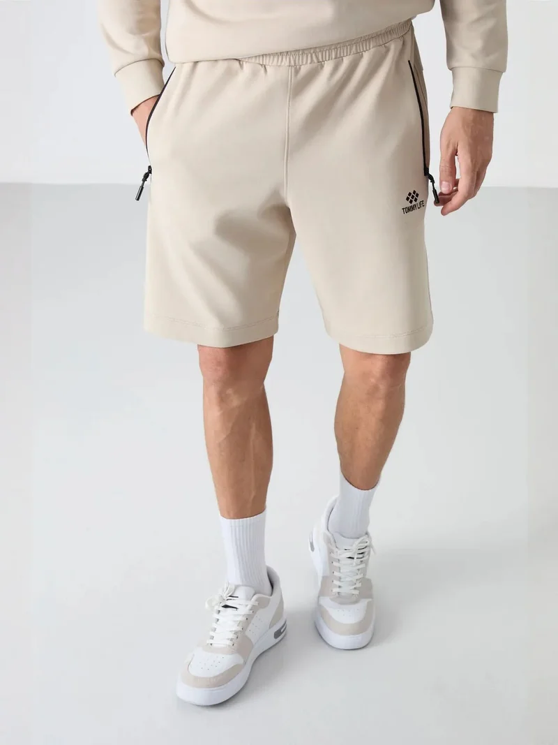 تومي لايف TOMMY Men's Regular-fit Knit Sweat Shorts