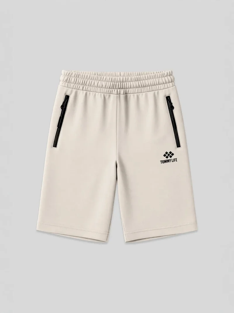 تومي لايف TOMMY Men's Regular-fit Knit Sweat Shorts