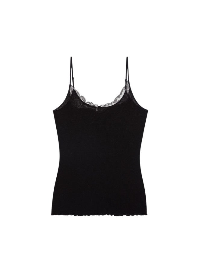 AIMER Elegant Lace Strap V-Neck Reversible Camisole For Women - Image 3