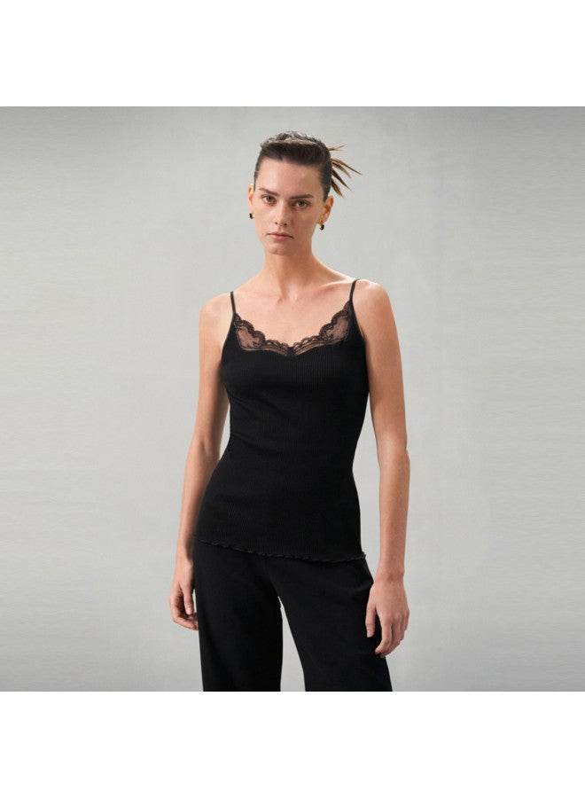 AIMER Elegant Lace Strap V-Neck Reversible Camisole For Women - Image 2