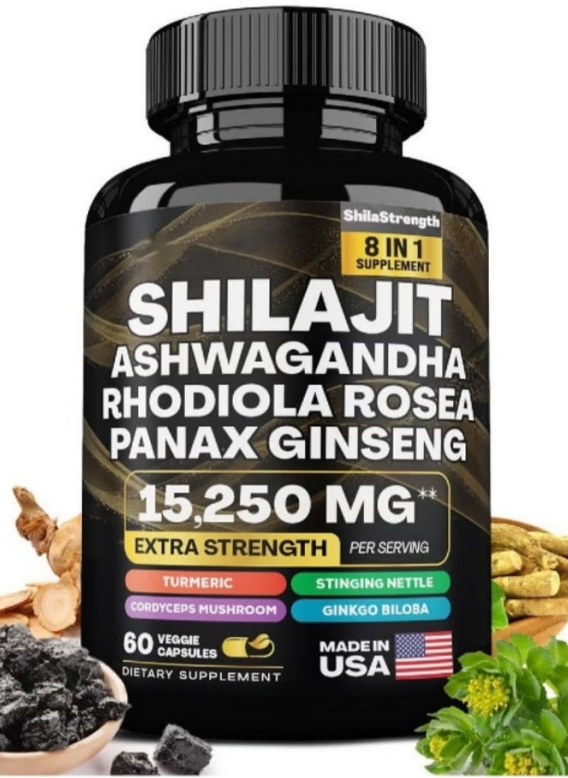 Shilajit RX Potent 8-in-1 Supplement with Shilajit, Discover Nature’s Synergy 