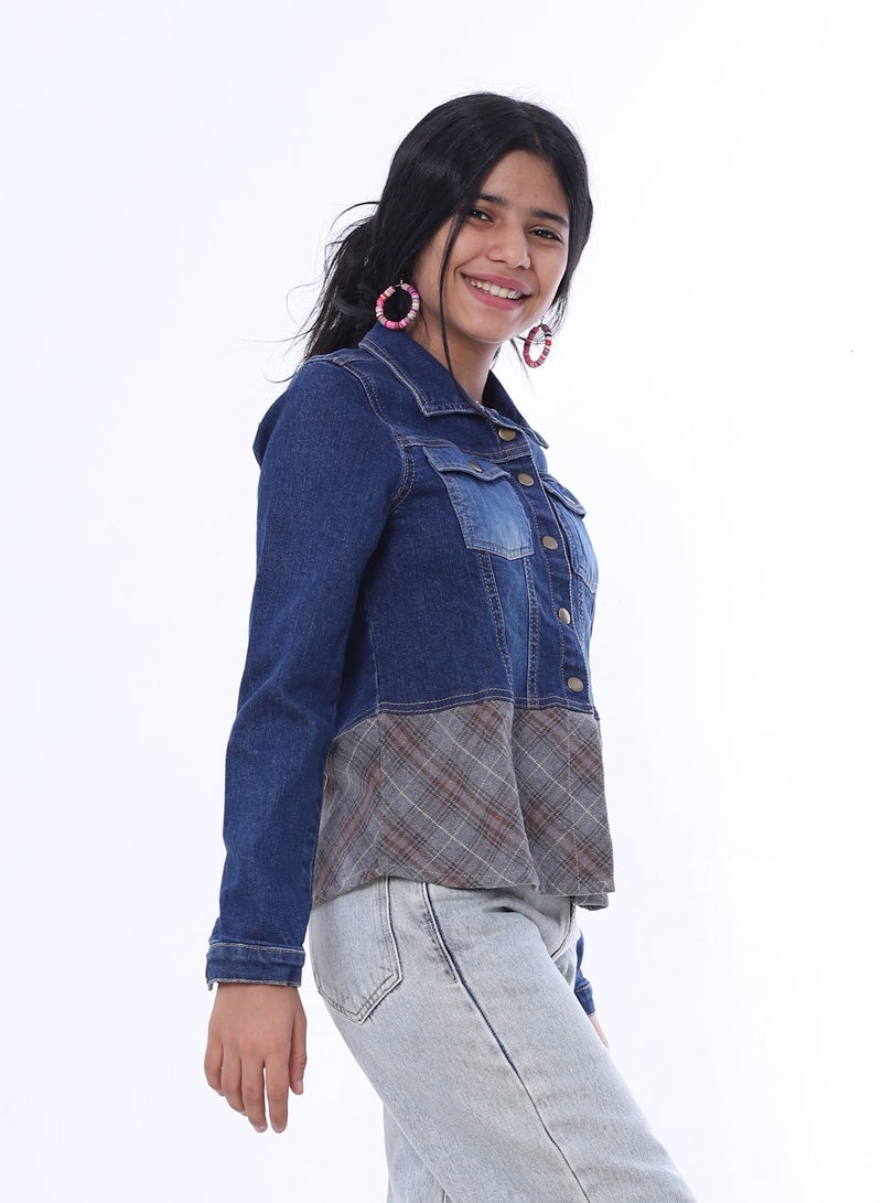 BEBO Girls' jacket with patterned panels_Multicolor - Image 2