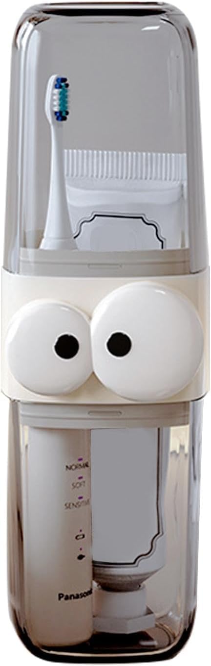 VOLCANO Travel Toothbrush Holder Cover(Pack of 2) | Travel Mouthwash Holder Cover Cup | Toothbrush Travel Case 2 Cups Inside for Camping, Travelling, Trip, Picnic, Hotel, School Use - Image 1