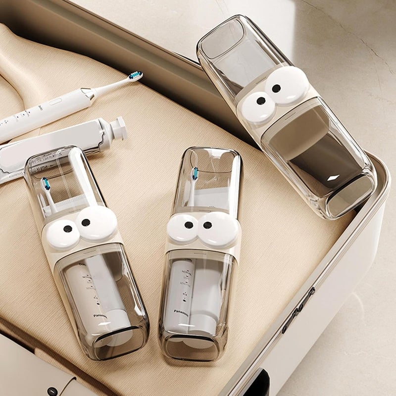 VOLCANO Travel Toothbrush Holder Cover(Pack of 2) | Travel Mouthwash Holder Cover Cup | Toothbrush Travel Case 2 Cups Inside for Camping, Travelling, Trip, Picnic, Hotel, School Use - Image 3