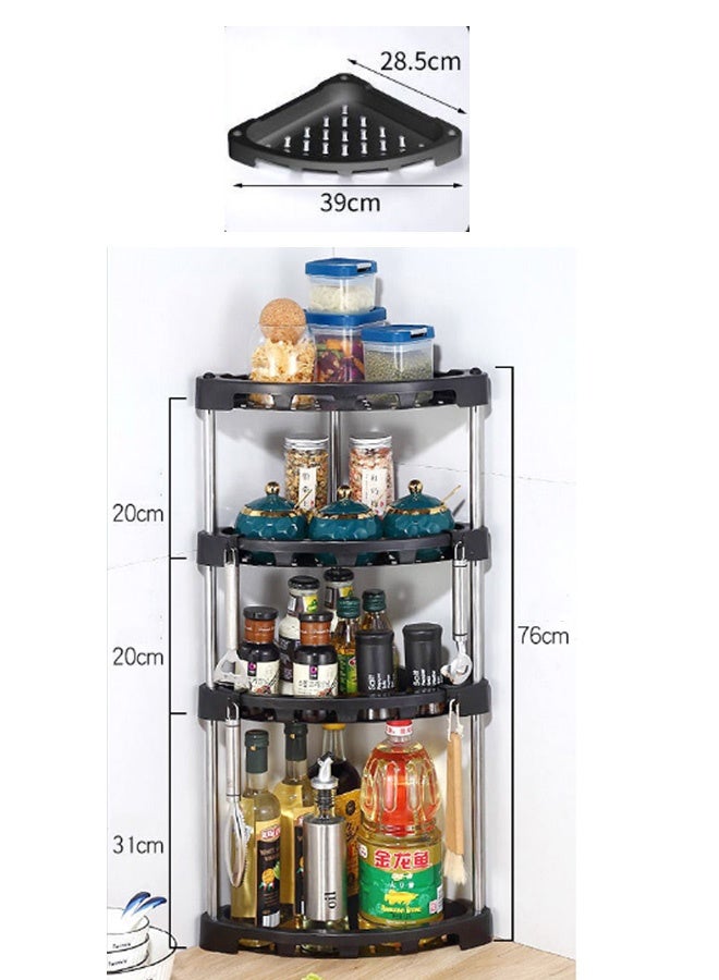 Reelyo 4 - Tier Corner Shelf  Countertop Organizer Corner Shelf Kitchen Counter Organizer Spice Rack Bathroom Vanity Trays Shelf Multipurpose Shelving Unit For Bathroom, Kitchen, Balcony & Living Room - Image 2