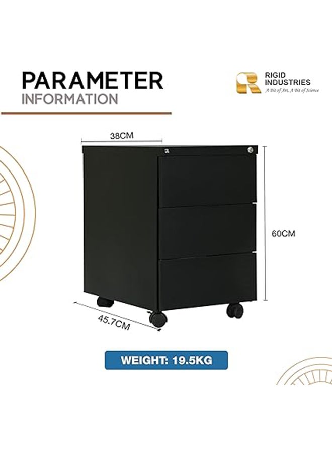 حامل متحرك من الفولاذ بثلاثة أدراج باللون الأسود 60x38x45.7 سم - pzsku/Z17143E7F3BA9A0B82445Z/45/_/1715803185/3caff62c-4998-45aa-b395-61eecda77602