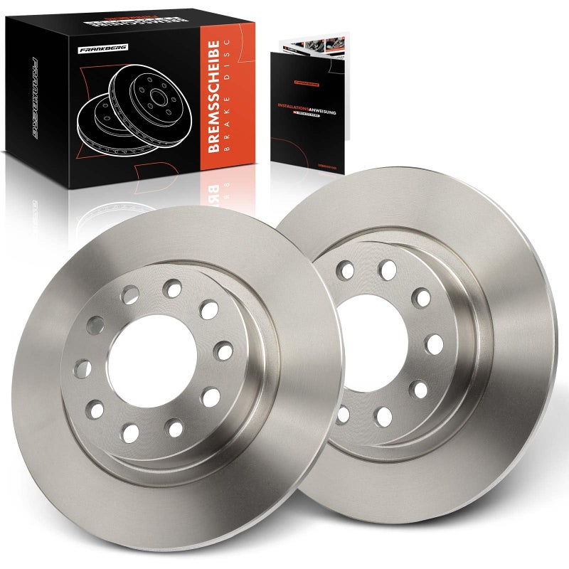 Generic Frankberg Brake Discs Brake Disc Set Rear Axle Fully Compatible with Giulietta 940 1.4L-2.0L 2010-2020 Giulietta Box/Hatchback 940 1.4L 2.0L 2011-2020 Replace# 51815313  - Image 1