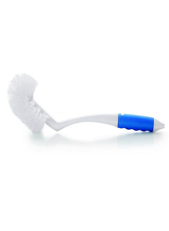 Kleeno Cello Kleeno Angular Toilet Brush with Holder Pack of 1, Blue & White |Flexible Bristles & Rubberised Firm Grip Plastic Sturdy Handle |Toilet Cleaning Brush for Western & Indian Toilet Bathroom Brush - Image 2