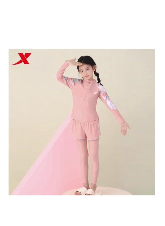 XTEP Children's Long Sleeved And Long Pants Training Swimsuit - Image 1