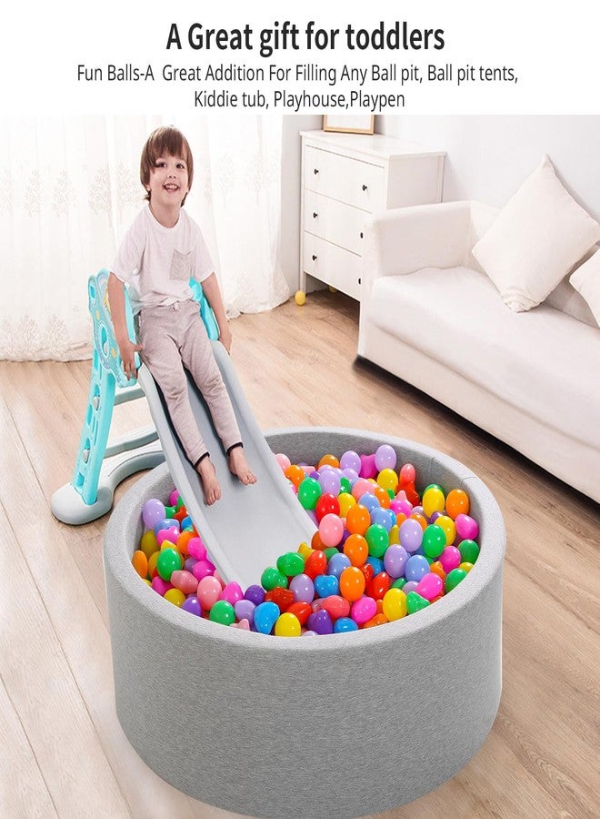 Heopeis Ball Pit Balls Pack of 100 - Phthalate Free BPA Free Crush Proof Plastic Ball, Play Balls for Ball Pit Pool Playpen Babies Kids Children Birthday Parties Pool Tent Party - Image 4