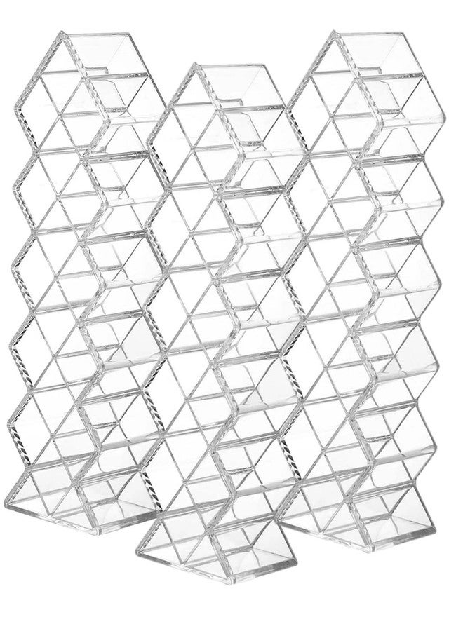 Cloudzy Lipstick Holder 16 Grid Acrylic Fish Shape Lip Gloss Storage Organizer Compact Lipstick Storage Box Perfect for Makeup Cosmetic Vanity and Dresser Display Pack of (3) - Image 1