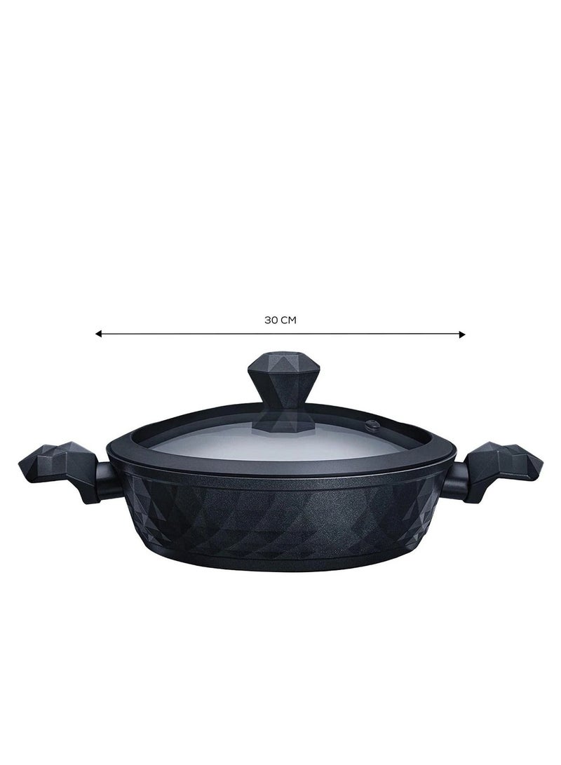 كاراجا قدر للطهي مع غطاء مع مقابض مضاد للبكتيريا بيو دايموند 30 سم/ 5.0 لتر من كاراجا  - Image 3