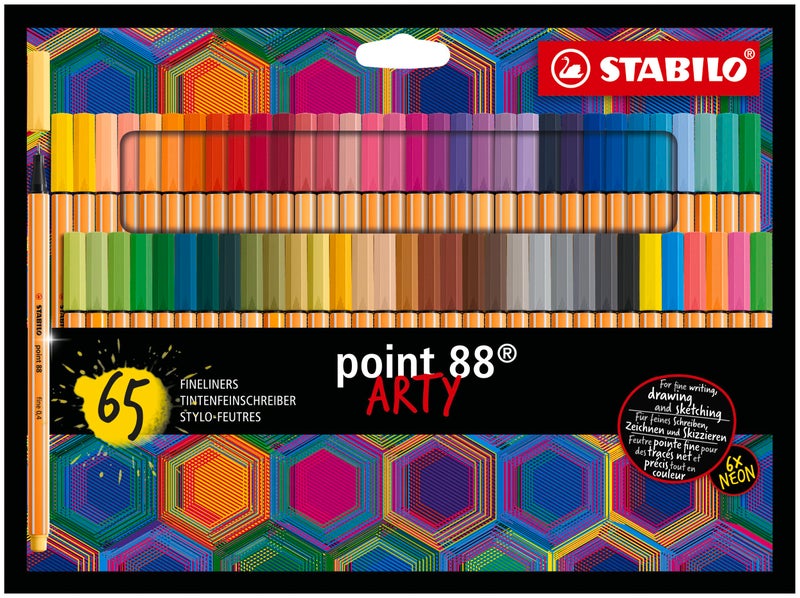 STABILO Fineliner point 88 ARTY - Wallet of 65 - Assorted Colors - Image 1