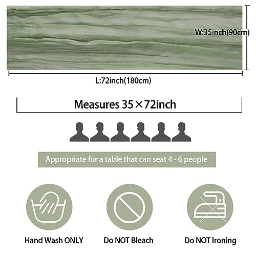 Fivenl 12 Pack Boho Gauze Table Runner - 35x72 Inch Rustic Cheese Cloth Long Table Runner for Wedding, Bridal Shower, Birthday Party Decor (Dusty Sage Green) - Image 2