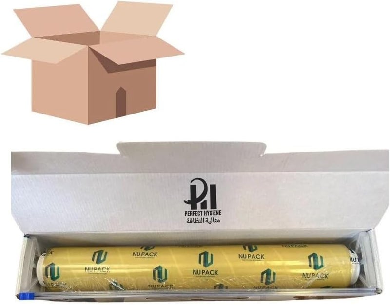 NU PACK Nylon Food Wrap Roll 45cm (Box - 200m (6 Rolls))