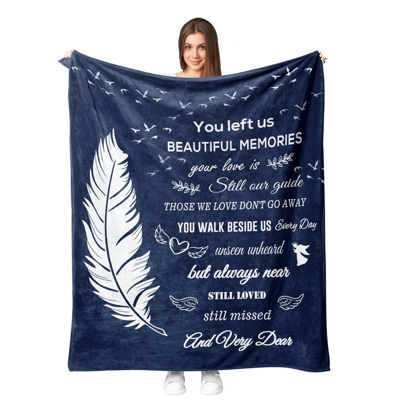 Fouca Bereavement Gifts Blanket Memorial Gift for Loss of Loved one Sympathy Gift in Memory of Loved One Gifts Condolence Gifts Remembrance Gifts for Loss of Loved One Throw Blanket 60 x 50