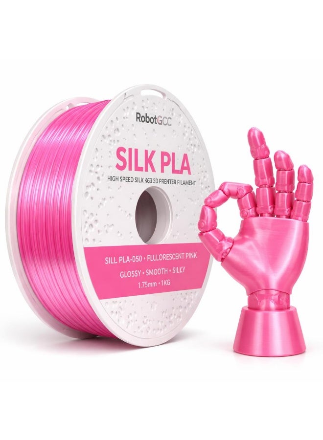 RobotGCC PLA Fluorescent Pink 3D Printer Filament, 1.75mm 1KG, High-Visibility Fluorescent Pink, Low-Warping FDM PLA for Signs, Toys and Display Models - Image 1