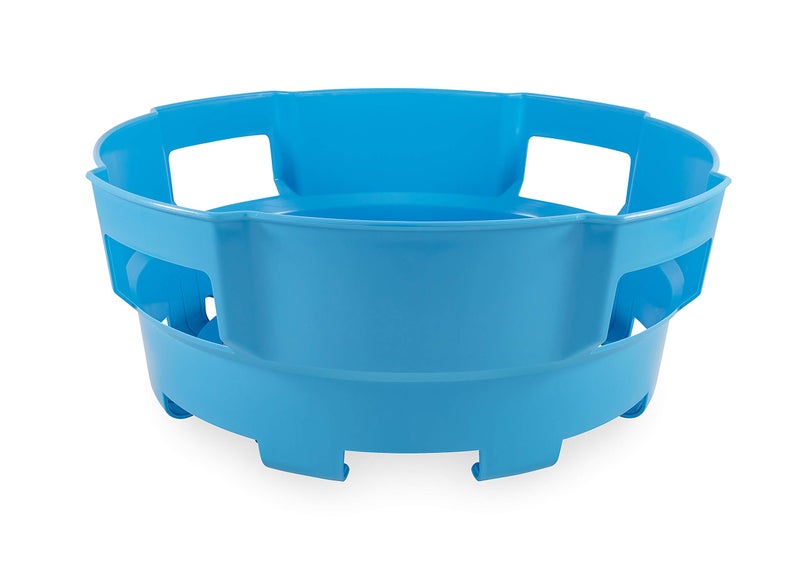 Camco 20167 RV Water Hose and Electrical Cord Basket, Blue - Provides Organization and Storage for Your RV Water Hoses and Electrical Cords - Holds Up to 75-feet of Hose - Image 1