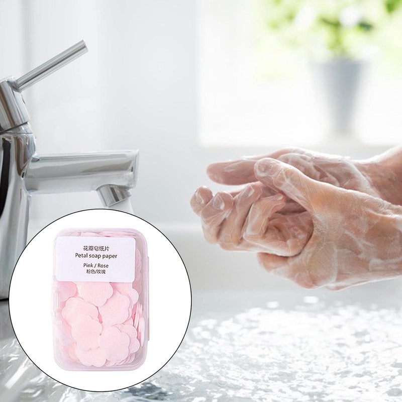 Bhuma أوراق صابون بهوما بشكل زهرة صغيرة صابون ورقي لغسل اليدين بنكهة متعددة عبوة سفر من 1 - Image 2