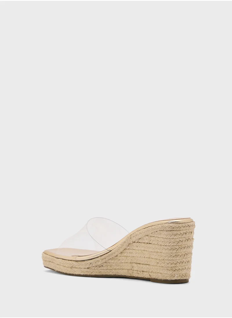 ELLA Slip On Mule Wedge Sandal