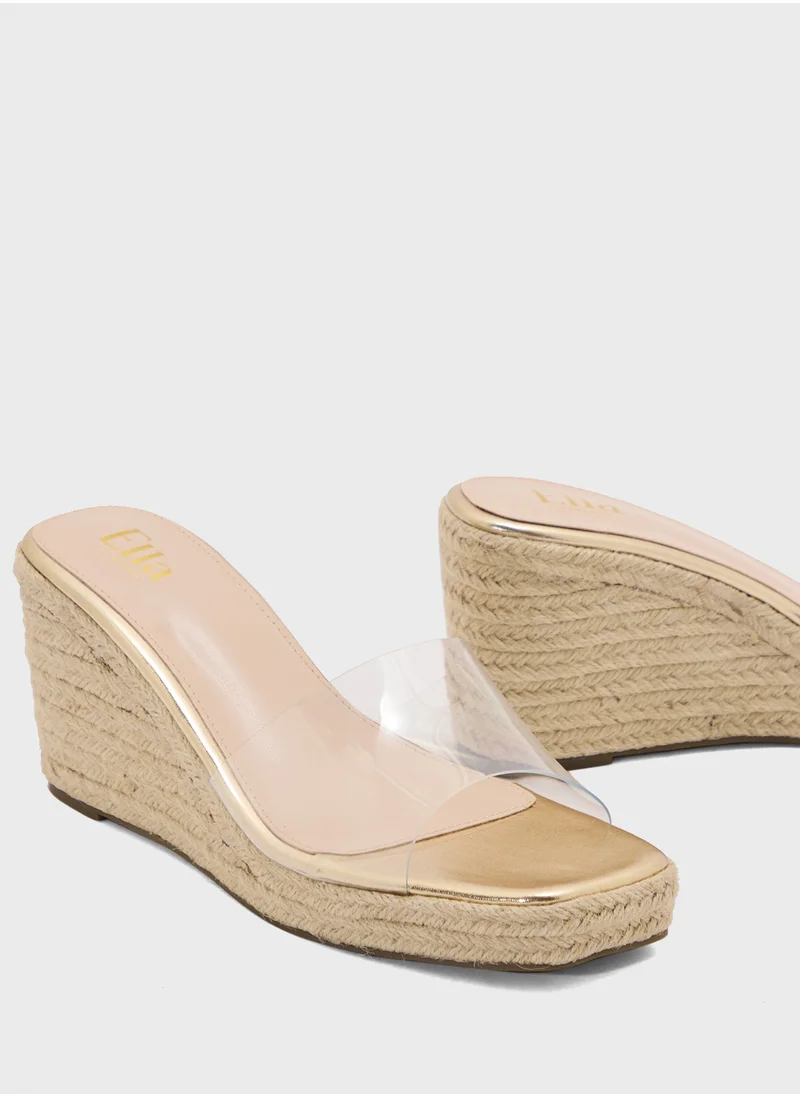 ELLA Slip On Mule Wedge Sandal