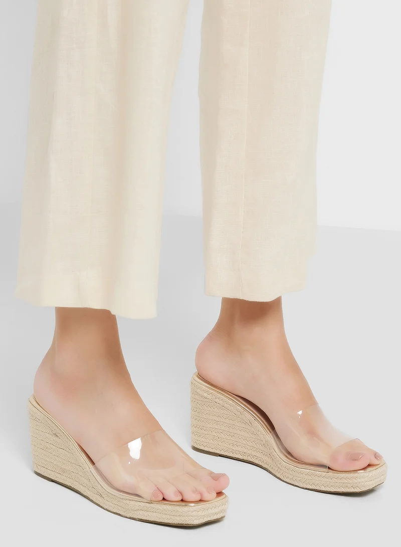 ELLA Slip On Mule Wedge Sandal