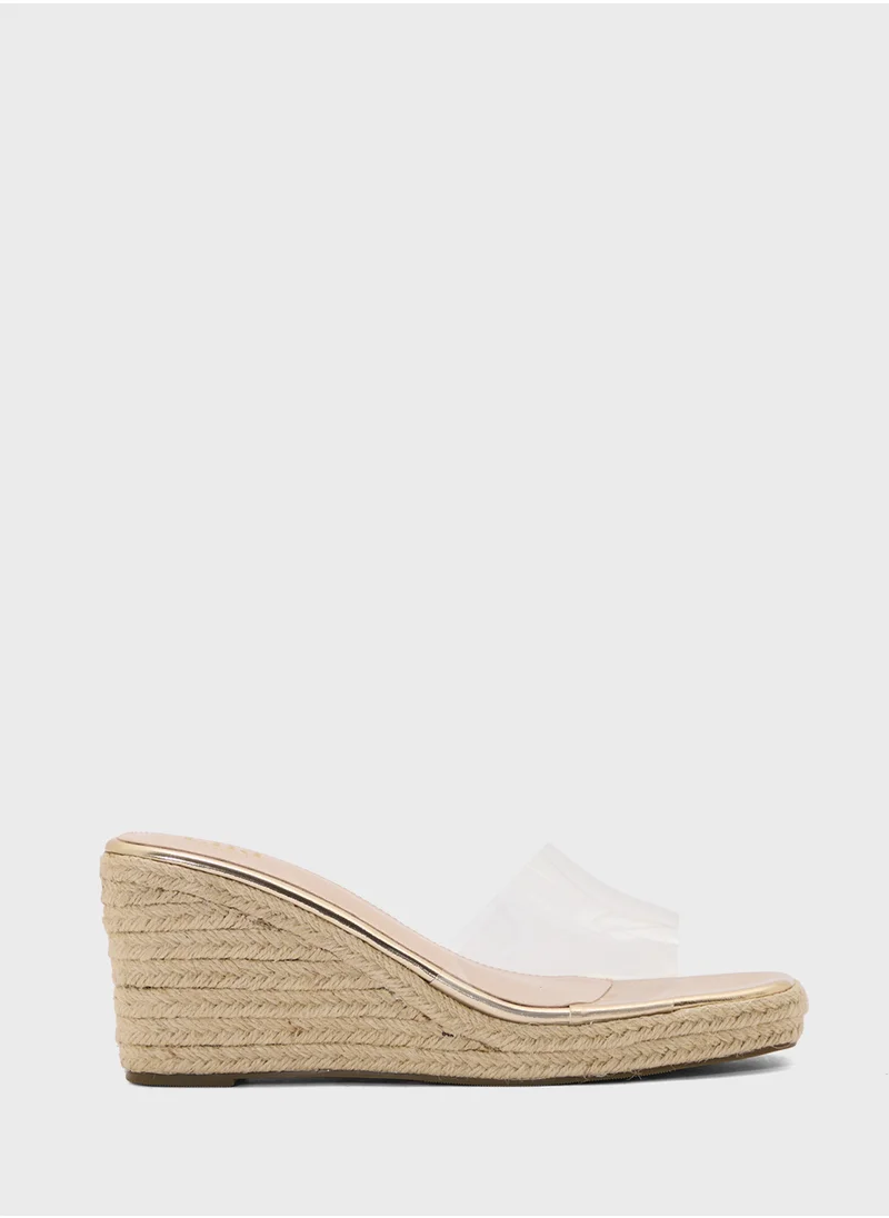 ELLA Slip On Mule Wedge Sandal