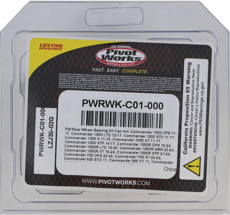 Pivot Works PWRWK-C01-000 Rear Wheel Bearing Kit - Image 4