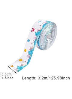 Excefore Patterned Bath Sealant Strip 317.5x3.8cm, Bathroom Sealer Tape, Self Adhesive Sealant Tape for Kitchen, Sink, Bathroom, Bathtub, Toilet, Wall Corner, Wall Floor(Multicolor, 2 Rolls )  - Image 3