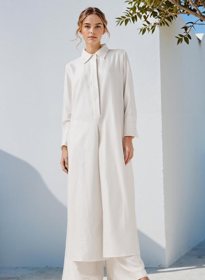 ايكونيك تونيك كلاسيكي بياقة بارزة - Image 1