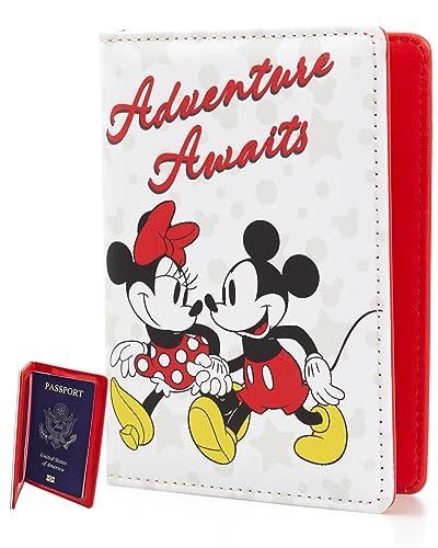Disney Mickey Minnie Mouse Passport Holder Officially Licensed Passport Holder for Women Travel Essentials for Women - Image 1