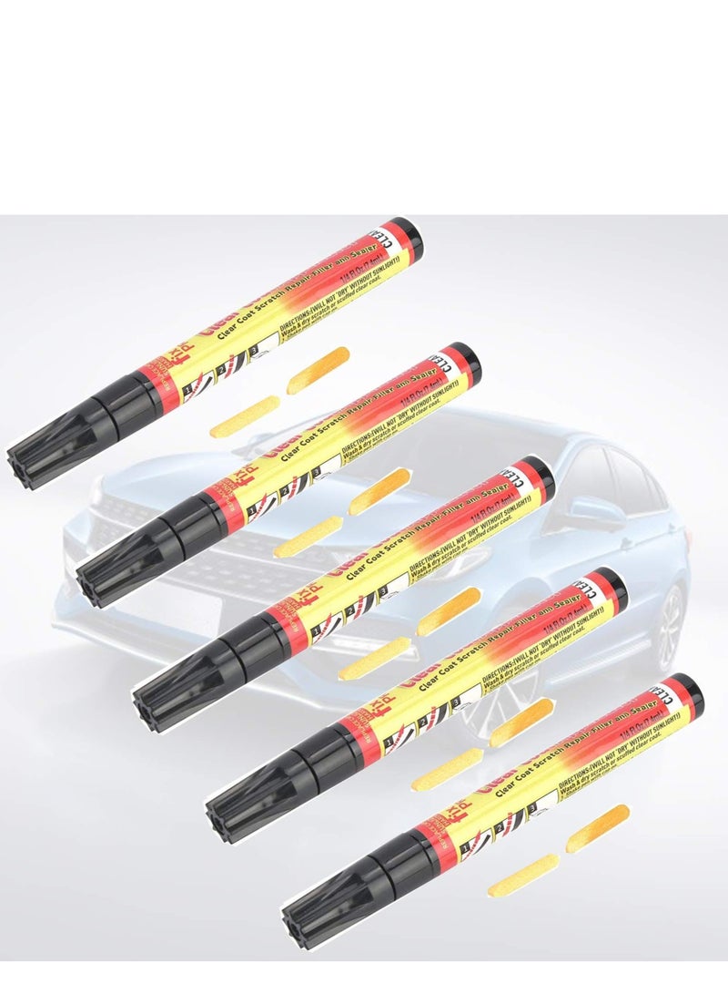 SYOSI Car Scratch Eraser Pen, 5 Pcs Touch up Paint for Cars, Automotive Car Paint Scratch Repair Pen, Car Scratch Repair Remover Pen, Auto Easy Scratch Fix  - Image 1