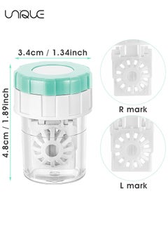 Unique 5 Pieces Contact Lens Cases Manually Contact Lens Washer Cleaner Portable Rotation Contact Lens Cleaning Container Contact Lens Soak Storage Kit for Travel Home  - Image 2