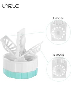 Unique 5 Pieces Contact Lens Cases Manually Contact Lens Washer Cleaner Portable Rotation Contact Lens Cleaning Container Contact Lens Soak Storage Kit for Travel Home  - Image 3