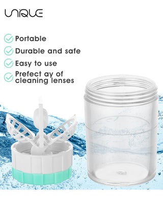 5 Pieces Contact Lens Cases Manually Contact Lens Washer Cleaner Portable Rotation Contact Lens Cleaning Container Contact Lens Soak Storage Kit for Travel Home - view 4