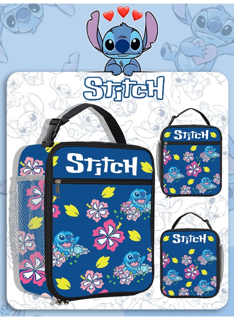 STITCH Disney Stitch and Flower Digital Print Tote Bag, with insulated design, is perfect for picnics and camping, and also an ideal gift for family - Image 1