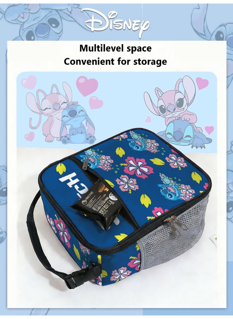 STITCH Disney Stitch and Flower Digital Print Tote Bag, with insulated design, is perfect for picnics and camping, and also an ideal gift for family - Image 2