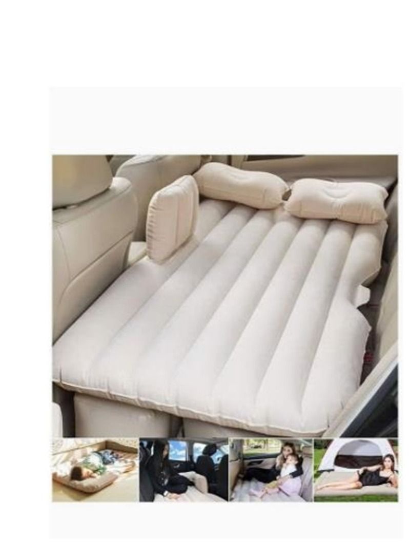 Car Travel Bed 138*90*45Cm SUV Air Mattresses Car Inflatable Travel Bed for Adjustable Sleeping Pad Airbed Seat Cover Cushion Flocking Cloth with Pump 