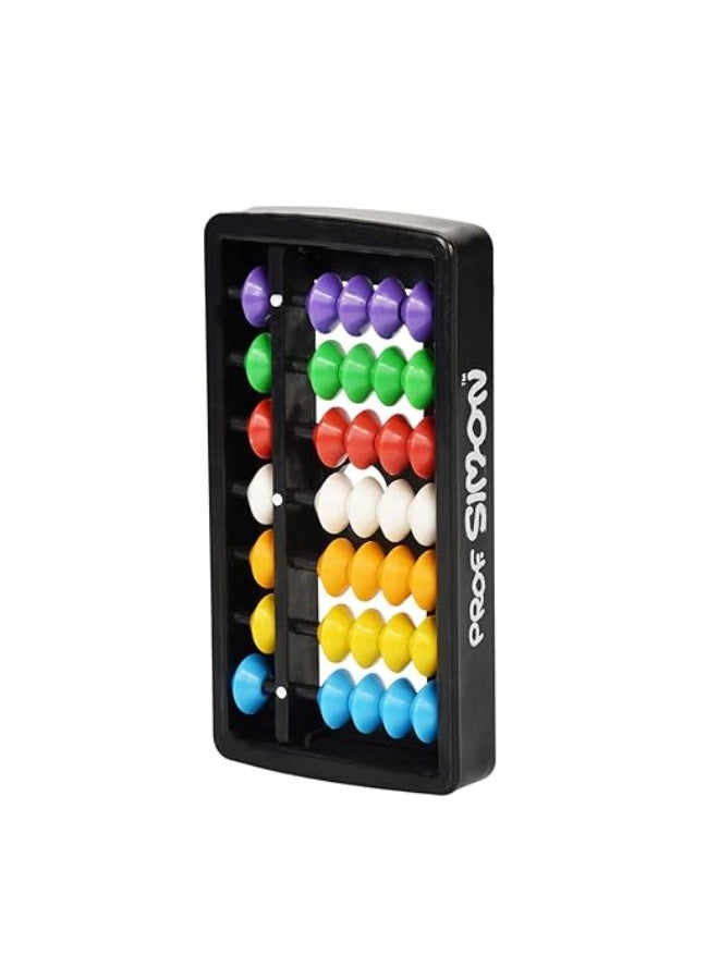 PROF. SIMON 7 Rods/Digits Soroban Plastic Abacus With Multi-Colored Beads, Kid - Image 4
