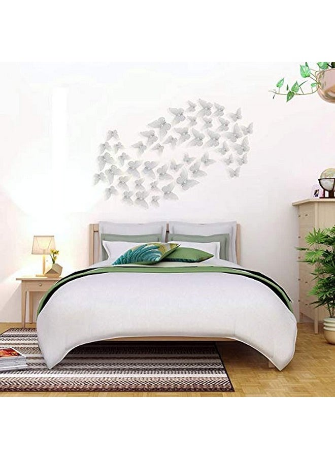 XTORE Xtore® 12pcs 3D Metallic Finish Home Decor Butterfly with Sticking pad- (Shimmer Silver)(Set of 12)  - Image 3