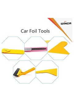 WINCA WINCA 7Pcs/set Car Window Tint Tools Kit Film Tinting Scraper Application Installation Durable Squeegee Window Foil Car Wrap Tools Set  - Image 3
