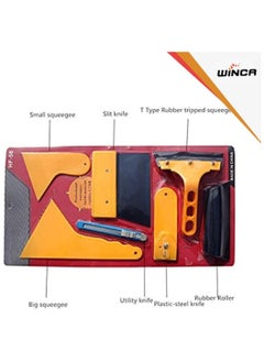 WINCA WINCA 7Pcs/set Car Window Tint Tools Kit Film Tinting Scraper Application Installation Durable Squeegee Window Foil Car Wrap Tools Set  - Image 4