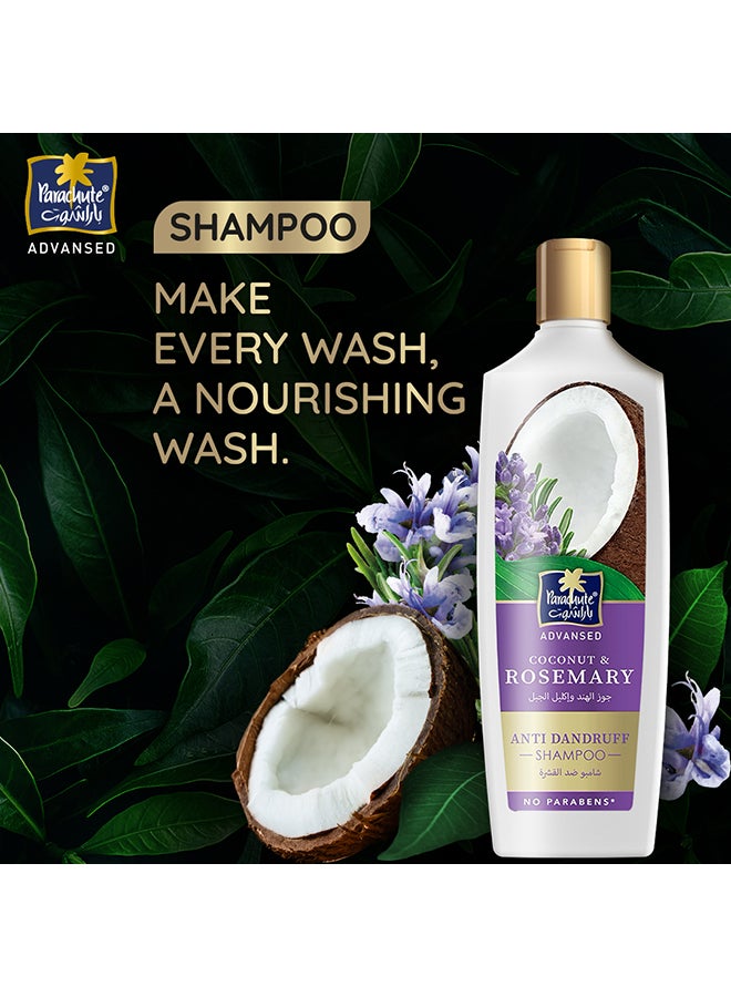 Parachute Anti-Dandruff Shampoo With Rosemary And Coconut 2 x 340ml  - Image 2