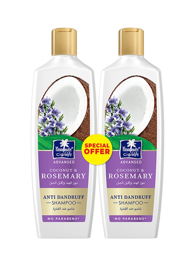 Parachute Anti-Dandruff Shampoo With Rosemary And Coconut 2 x 340ml  - Image 1