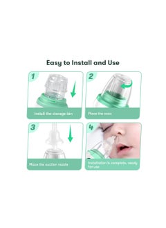SYOSI Electric Nose Sucker, Nasal Aspirator Baby, Rechargeable Nose Cleaner With 3 Suction Levels And 3 Silicone Nozzles Anti-Backflow, Baby Nose Unblocker With Built-In Music For Newborns, Toddlers  - Image 3