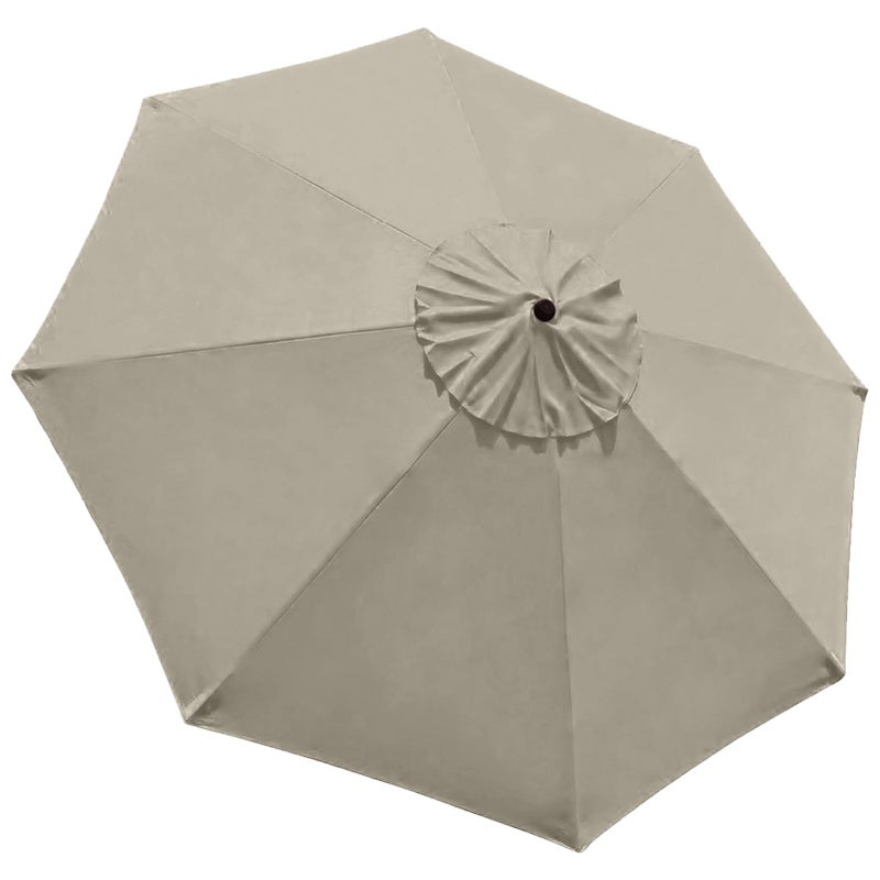 EliteShade USA 9ft Replacement Covers 8 Ribs Market Patio Umbrella Canopy Cover (CANOPY ONLY) (Beige) - Image 1
